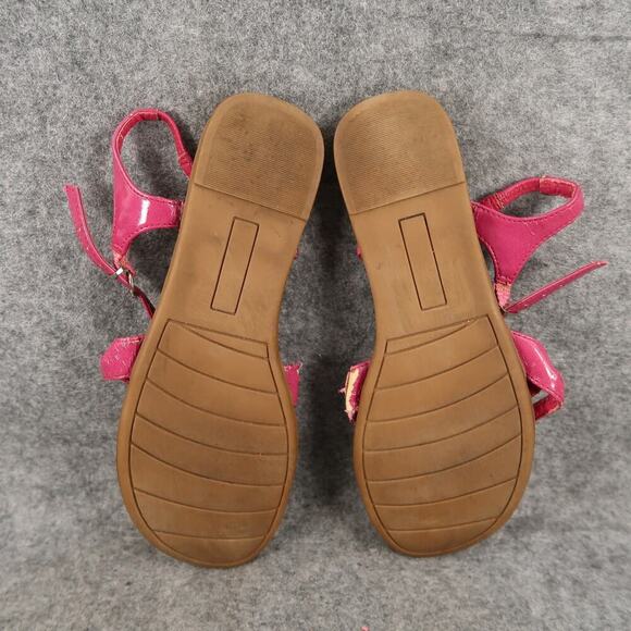 Classified Shoes Womens 7 Sandals Flats Casual Pink Buckle Strap Strappy - Picture 8 of 9